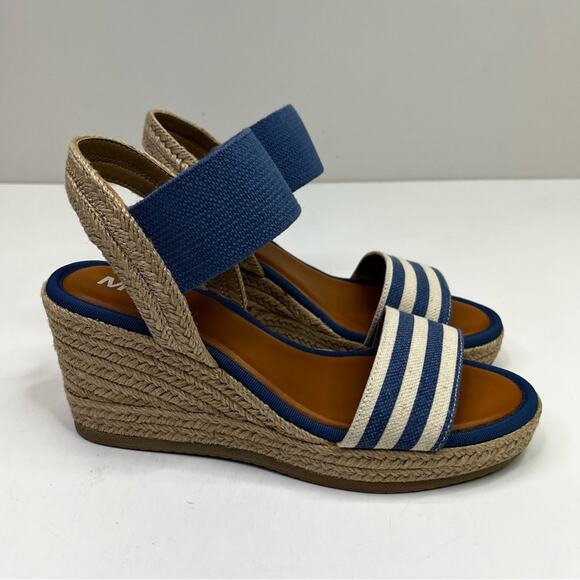 MIA Brittni Espadrille wedges blue white - 7.5 - Picture 6 of 12